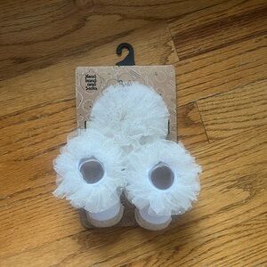 Baby Essentials baby girl Sock Slippers and matching Headband 0-12M